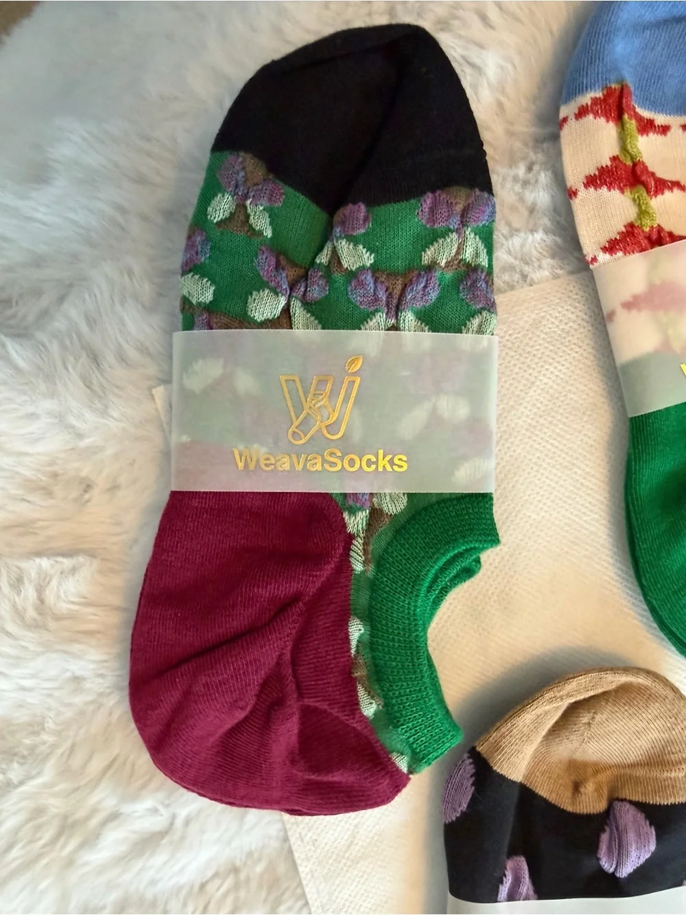 NWT Women’s No-Show Sock Set of 5 Multicolor Patterned Pack by Weava Socks